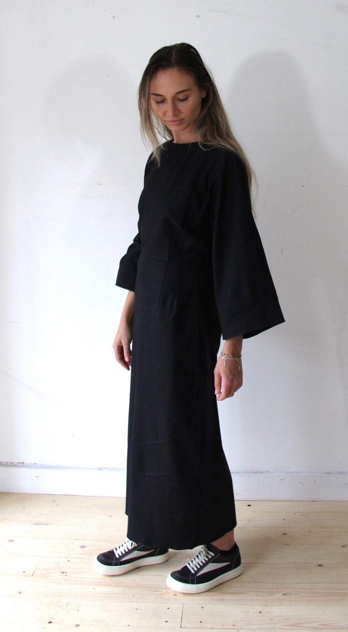 WDTS  - Blossom dress - Linen stretch Black