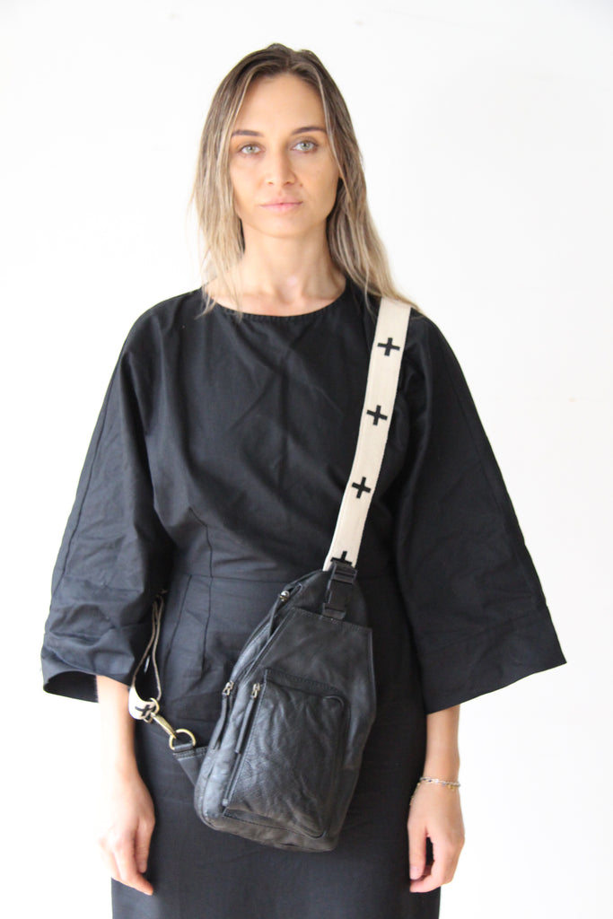 WDTS cloudy leather Crossbody Sling Bag