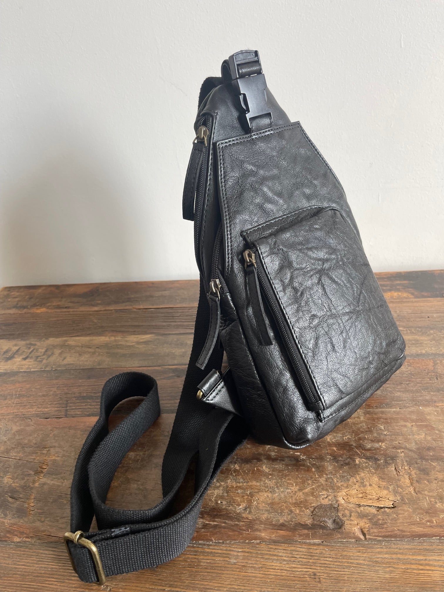 WDTS cloudy leather Crossbody Sling Bag