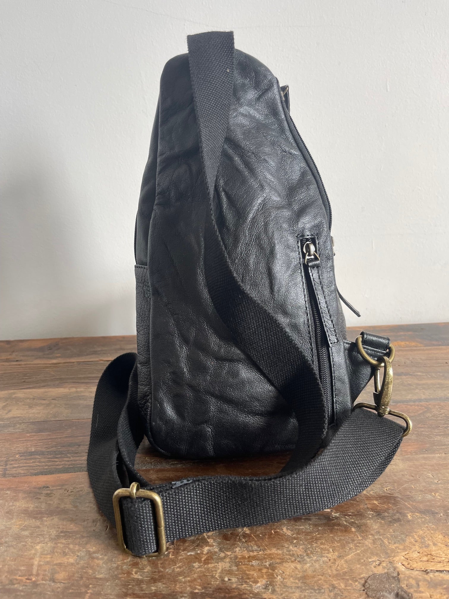 WDTS cloudy leather Crossbody Sling Bag