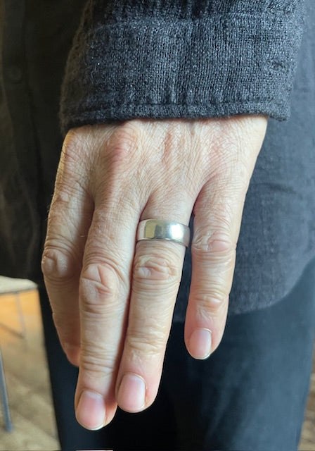 WDTS silver band, 925 Silver ring unisex