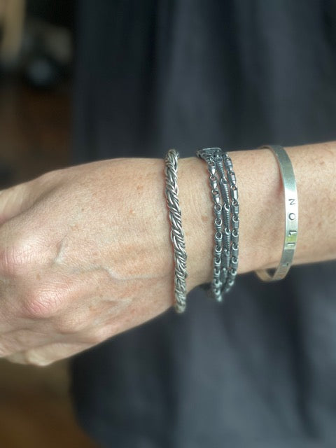 WDTS 3 Strand 925 Silver Bracelet