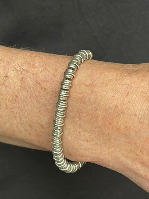 WDTS Cylinder Bead 925 Silver Bracelet