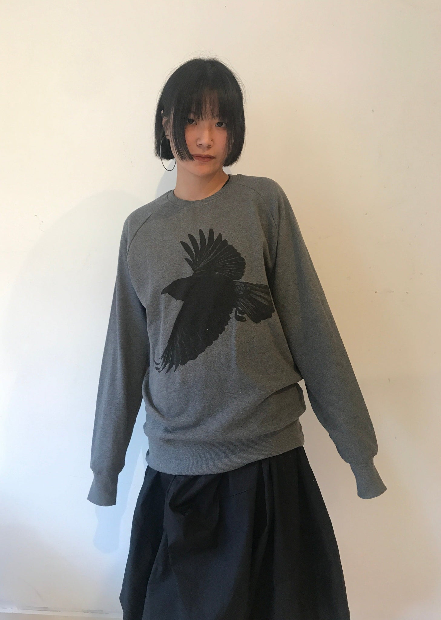 Window Dressing The Soul Crow Dark Grey Sweater