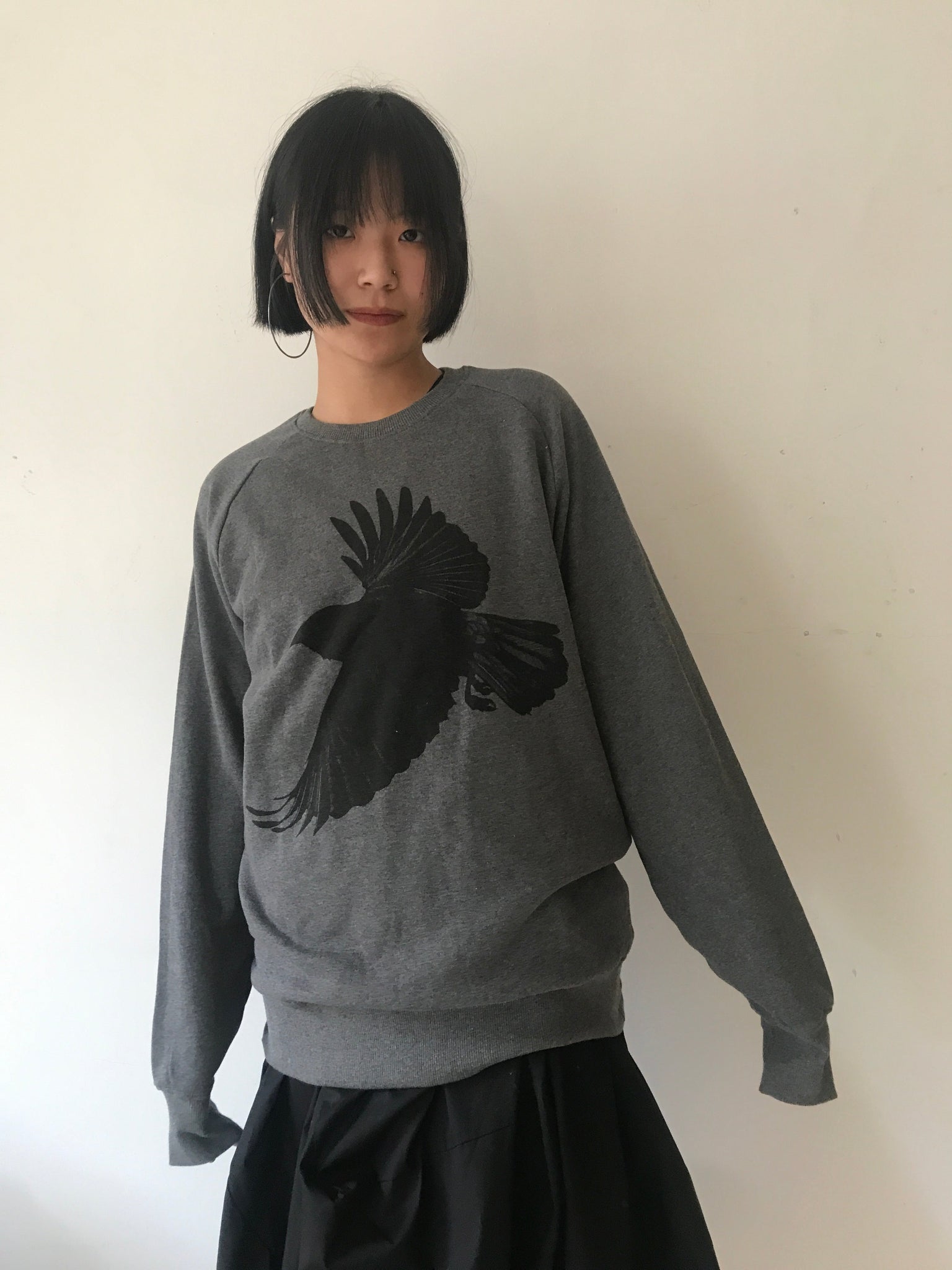Window Dressing The Soul Crow Dark Grey Sweater