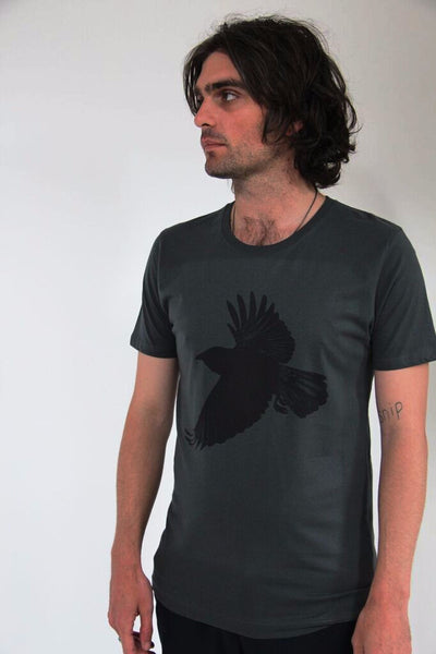 Window Dressing The Soul- Crow Jersey T Shirt Charcoal
