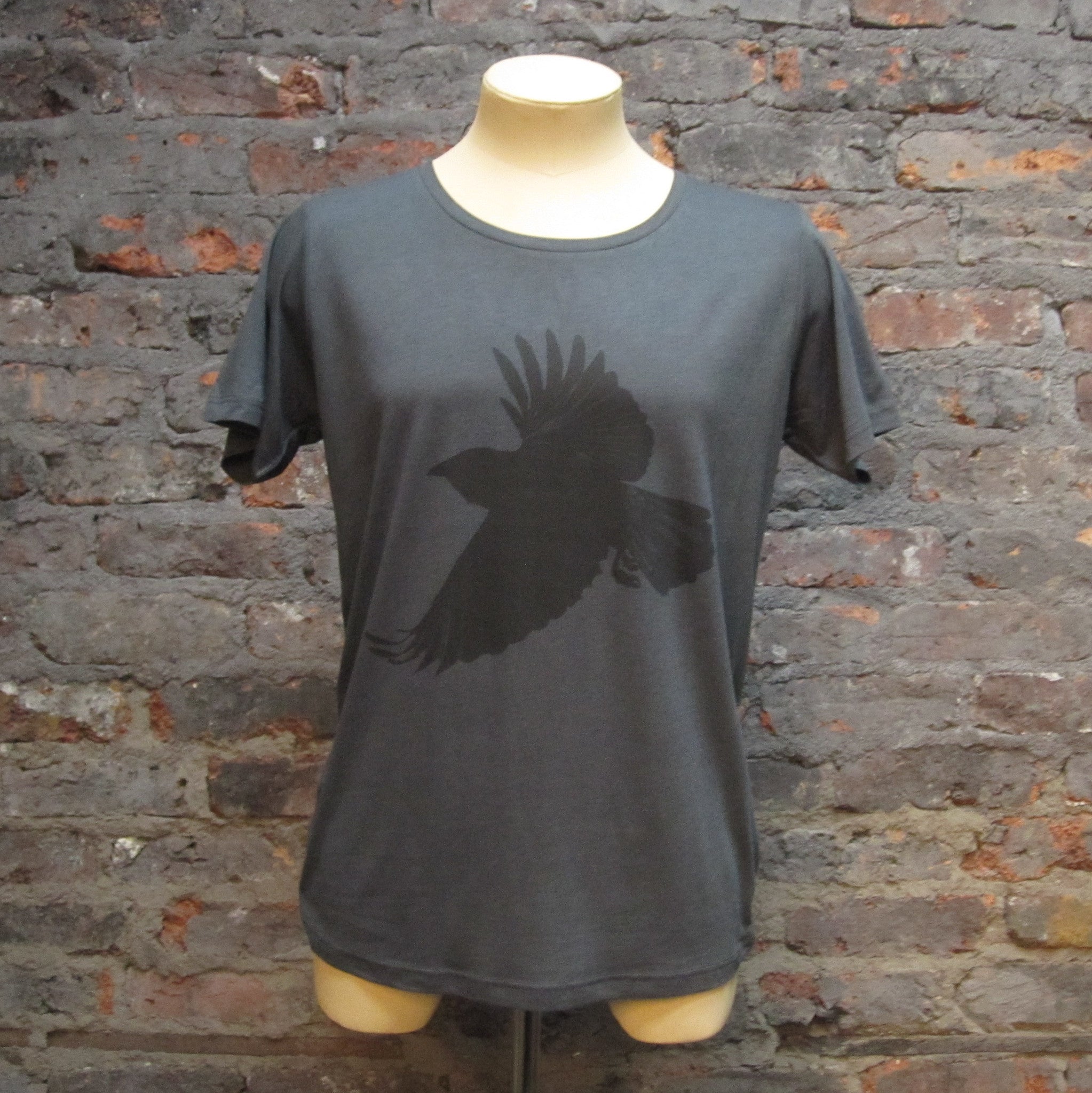 Window Dressing The Soul- Crow Jersey T Shirt Charcoal