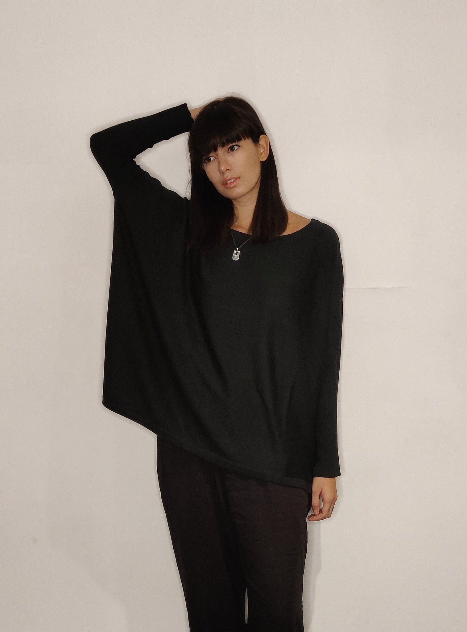 WDTS -fine knit sweater - Black