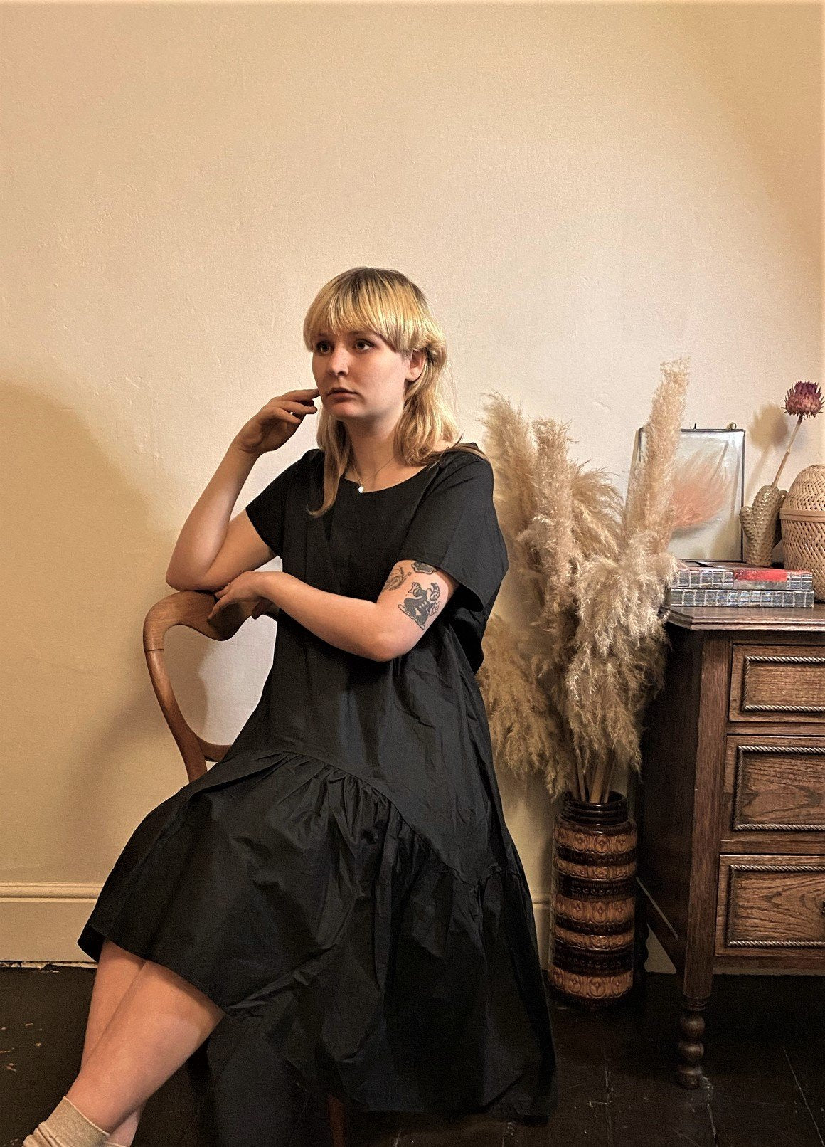 WDTS Frilled Hem Dress - Poplin