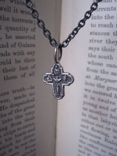 WDTS 925 Silver tiny cross necklace