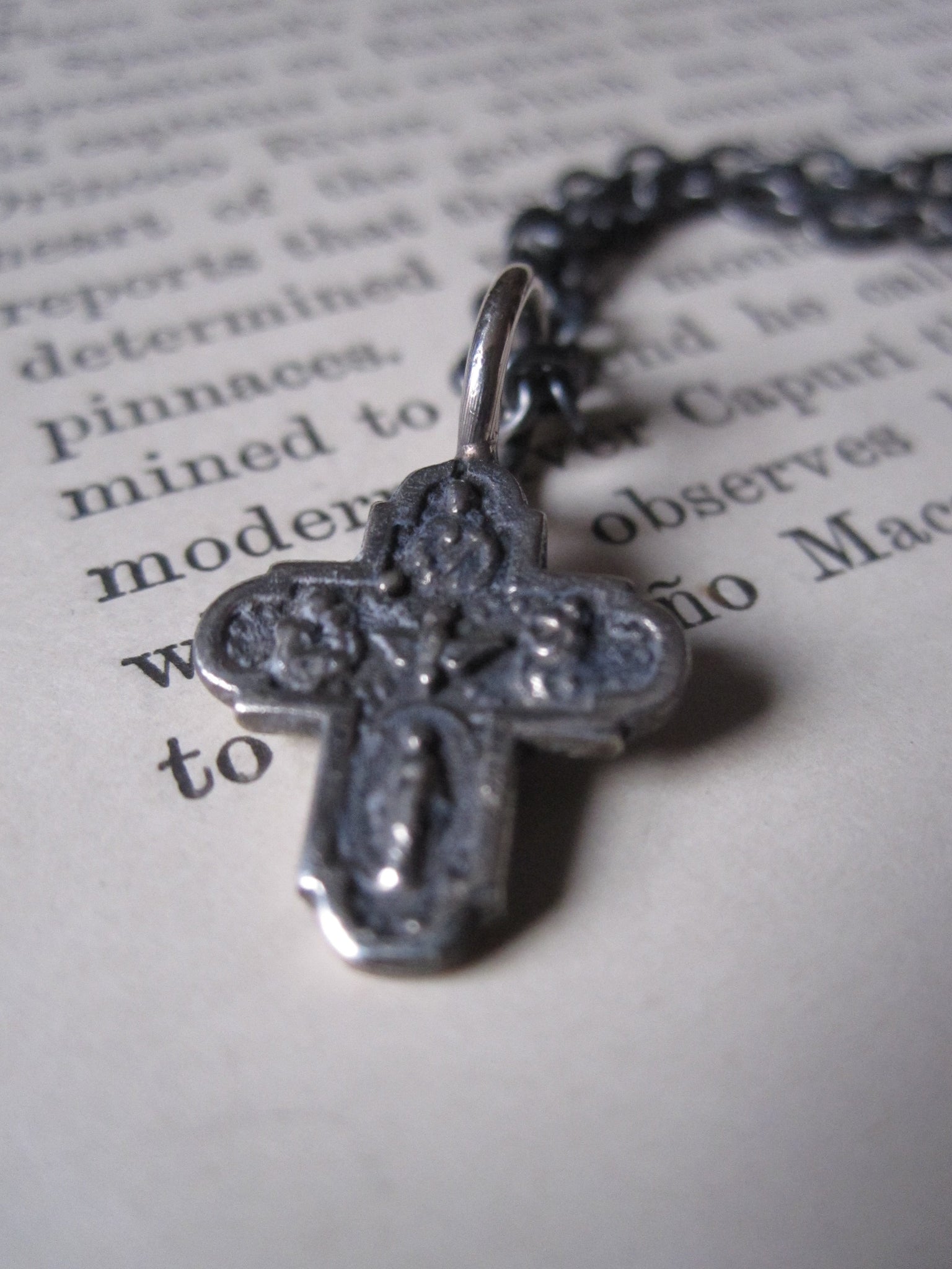 WDTS 925 Silver tiny cross necklace
