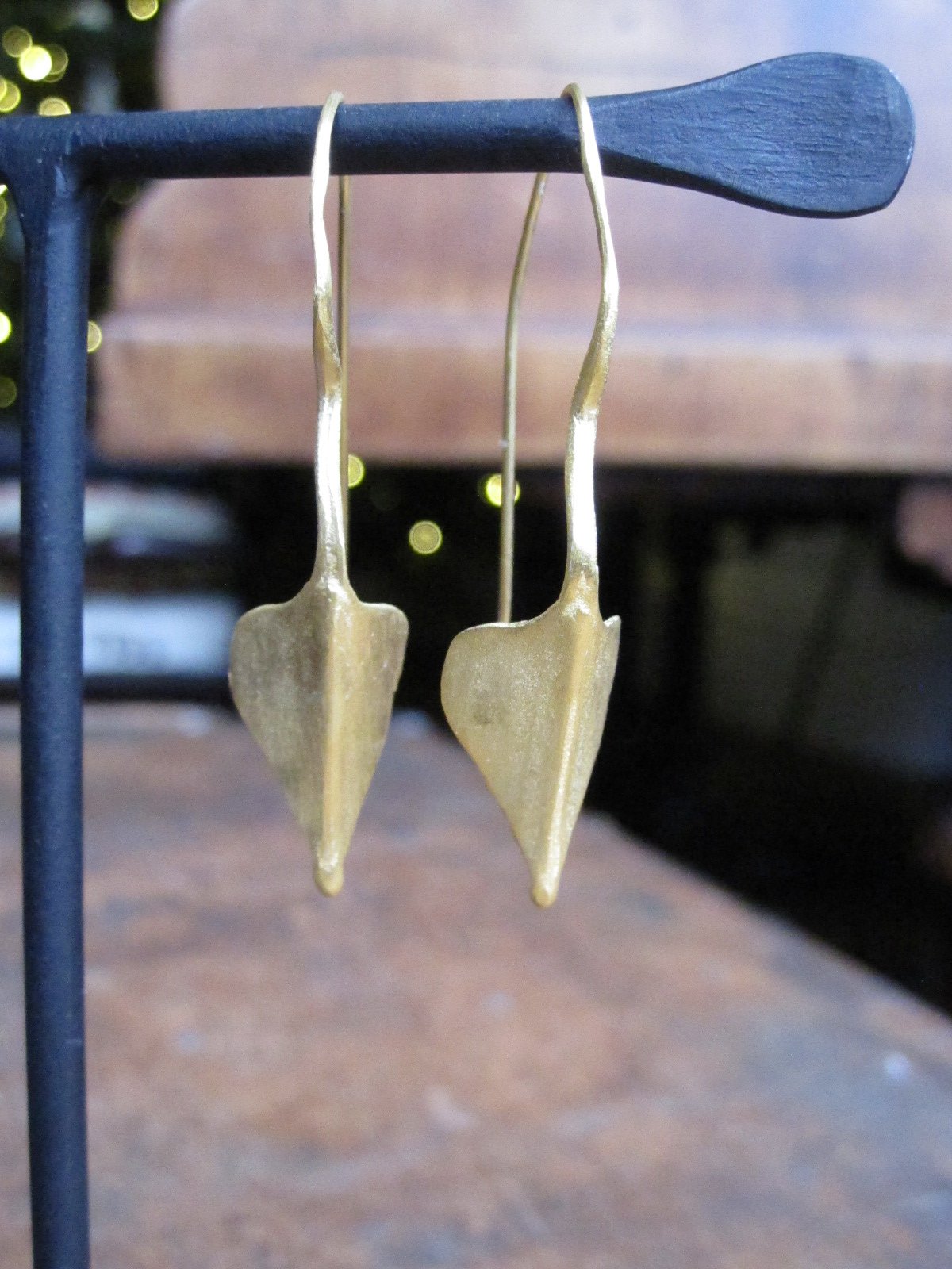 Gold plated 925 Silver Tribal earrings
