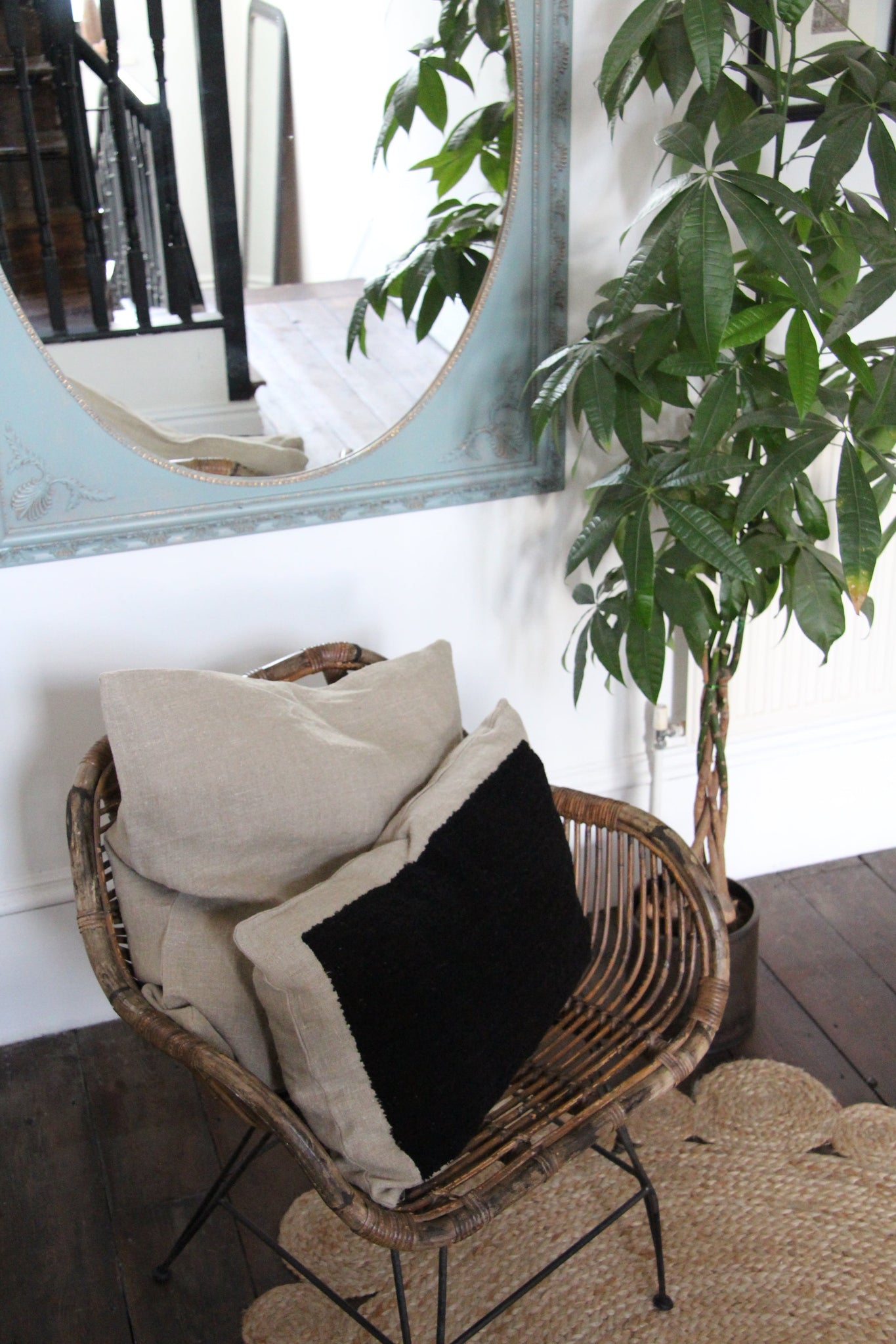 Black rectangle cushion