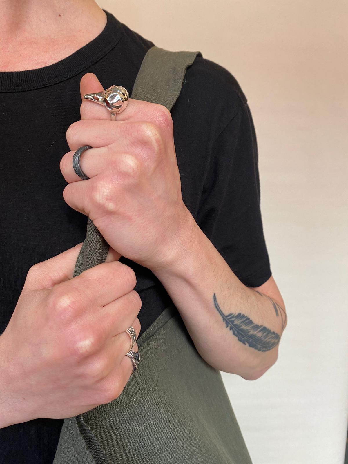 WDTS 925 Silver Bird Skull Ring