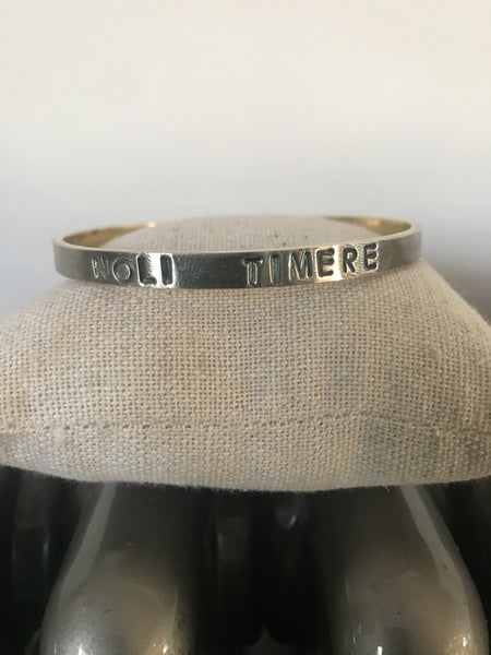 WDTS Oxidised Silver bangle - NOLI TIMERE
