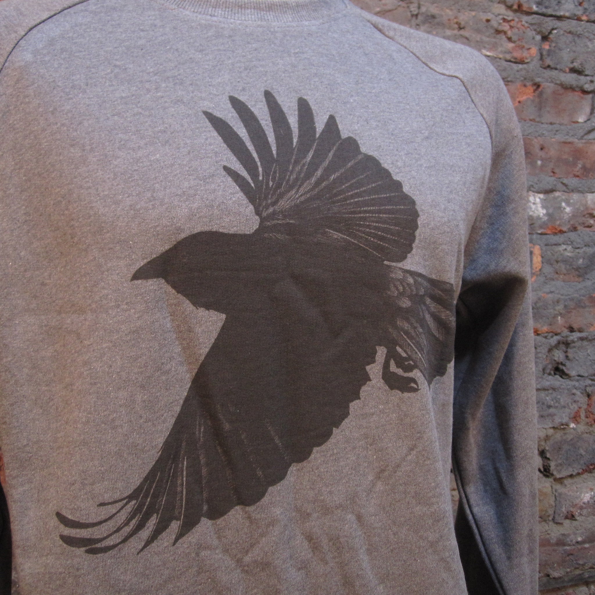 Window Dressing The Soul Crow Dark Grey Sweater